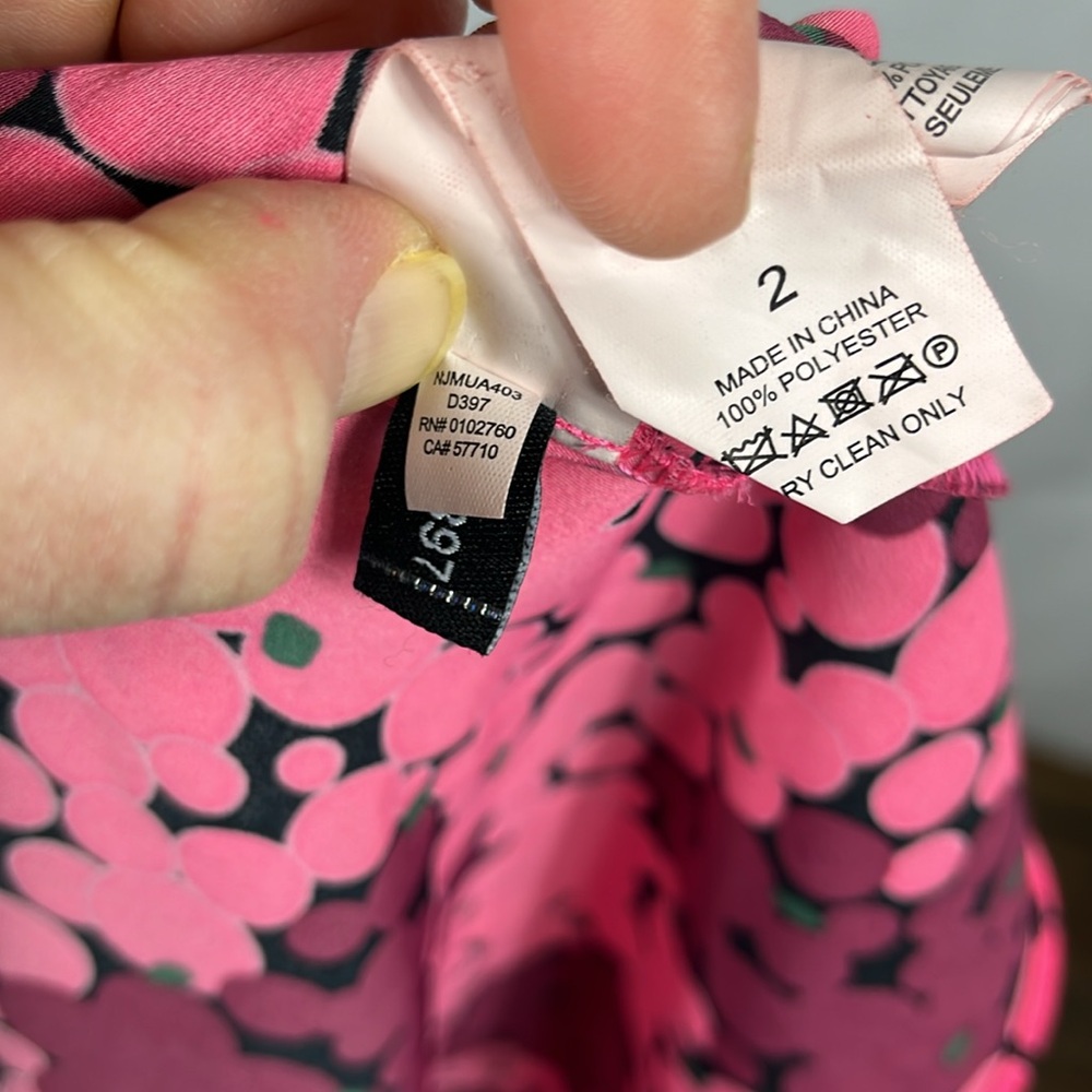 Kate Spade New York Bubble Dot Smocked Dress in Rhubarb Jam. - Picture 13 of 16